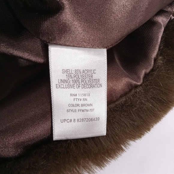 METRO 7 BROWN FAUX FUR VEST WITH 3 TOGGLE BUTTON CLOSURES‎ SIZE XL - Picture 14 of 15